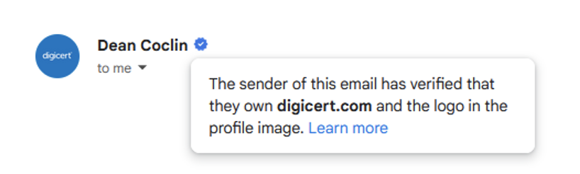 example of Gmail checkmark